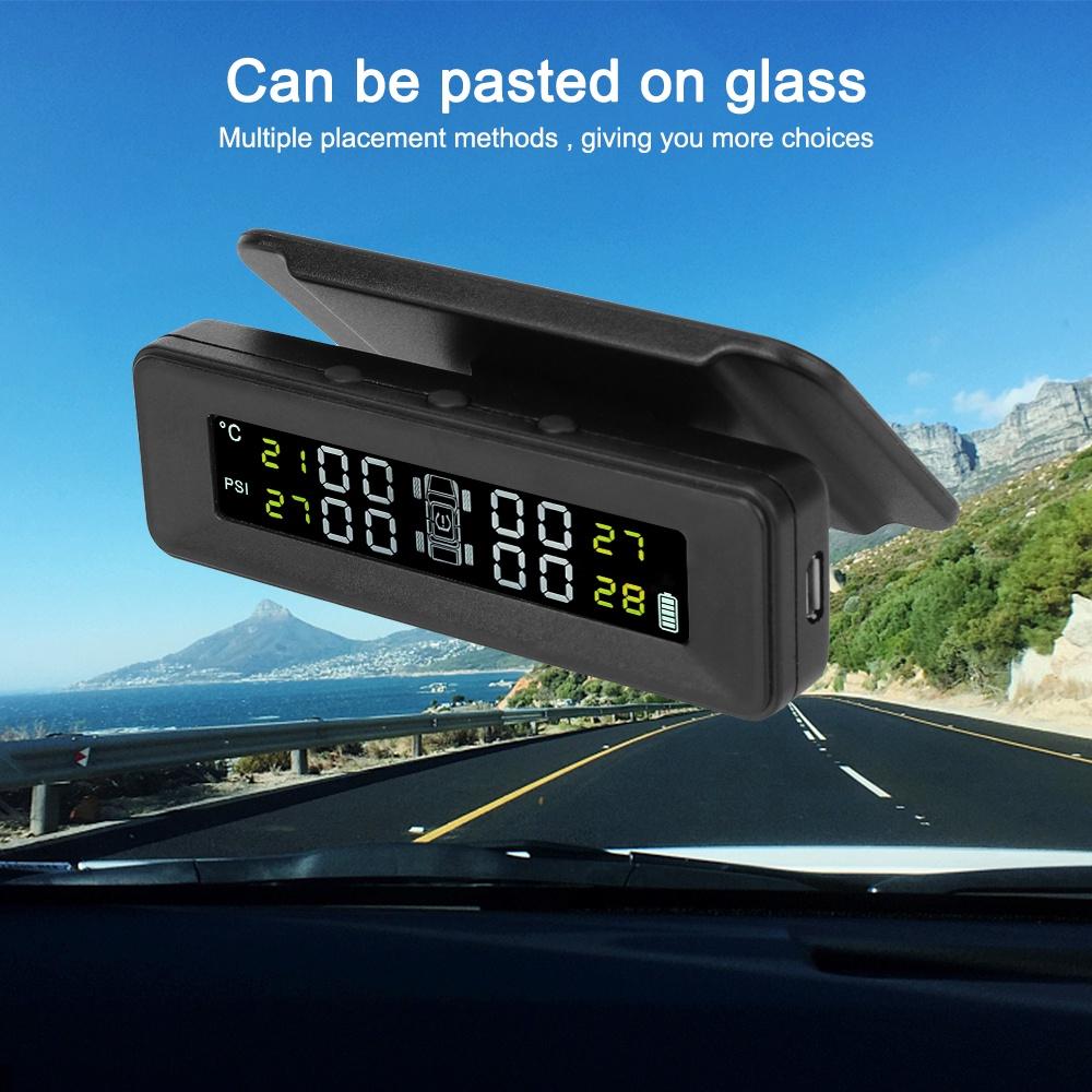 Hệ thống giám sát áp suất lốp xe hơi thông minh với màn hình LCD 4 cảm biến ngoài