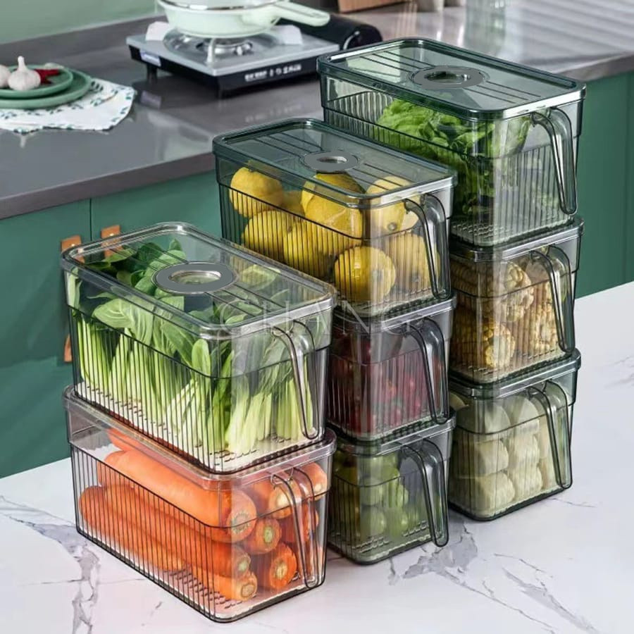 Hộp Đựng Thực Phẩm Tủ Lạnh 5L Có Vạch Chia Ngày Tháng Và Tay Cầm Lựa Chọn Tốt Bảo Quản Thực Phẩm Trong Tủ Lạnh
