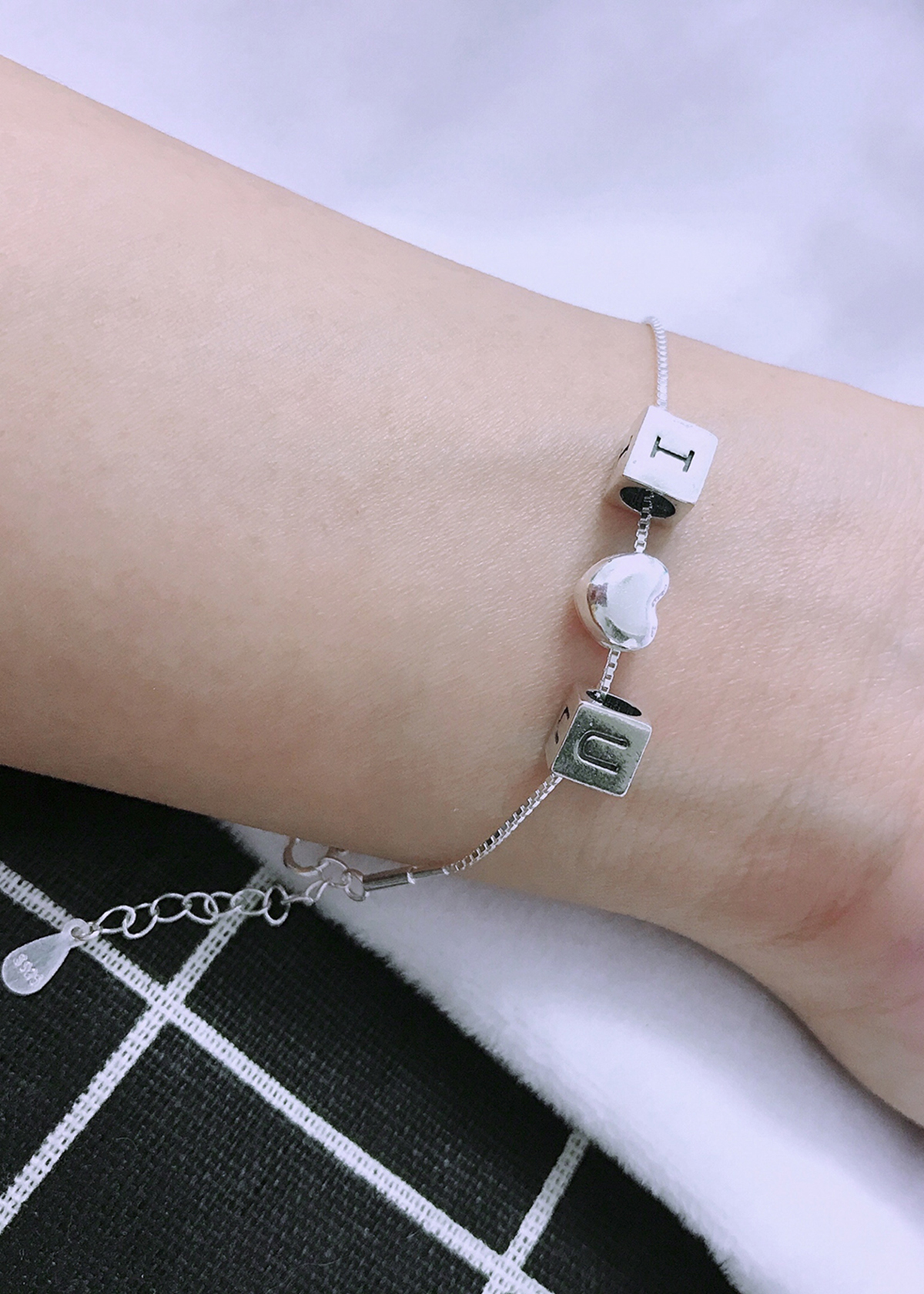 Lắc bạc I LOVE U -  Ngọc Quý Gemstones