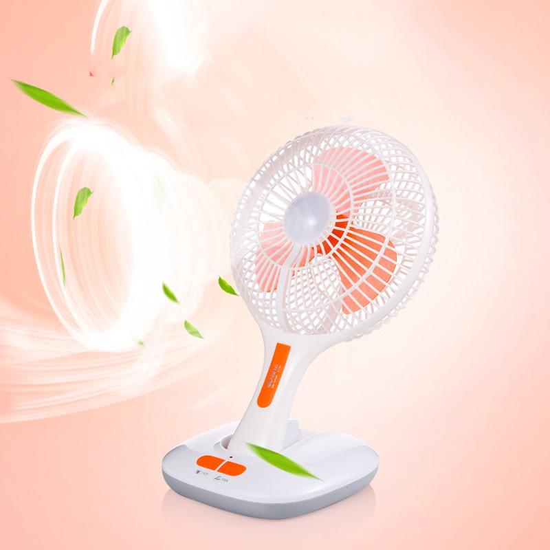 Quạt Tích Điện Mini Ông Tây Để Bàn KM-F0166 Sử Dụng Pin Sạc USB Tiện Dụng