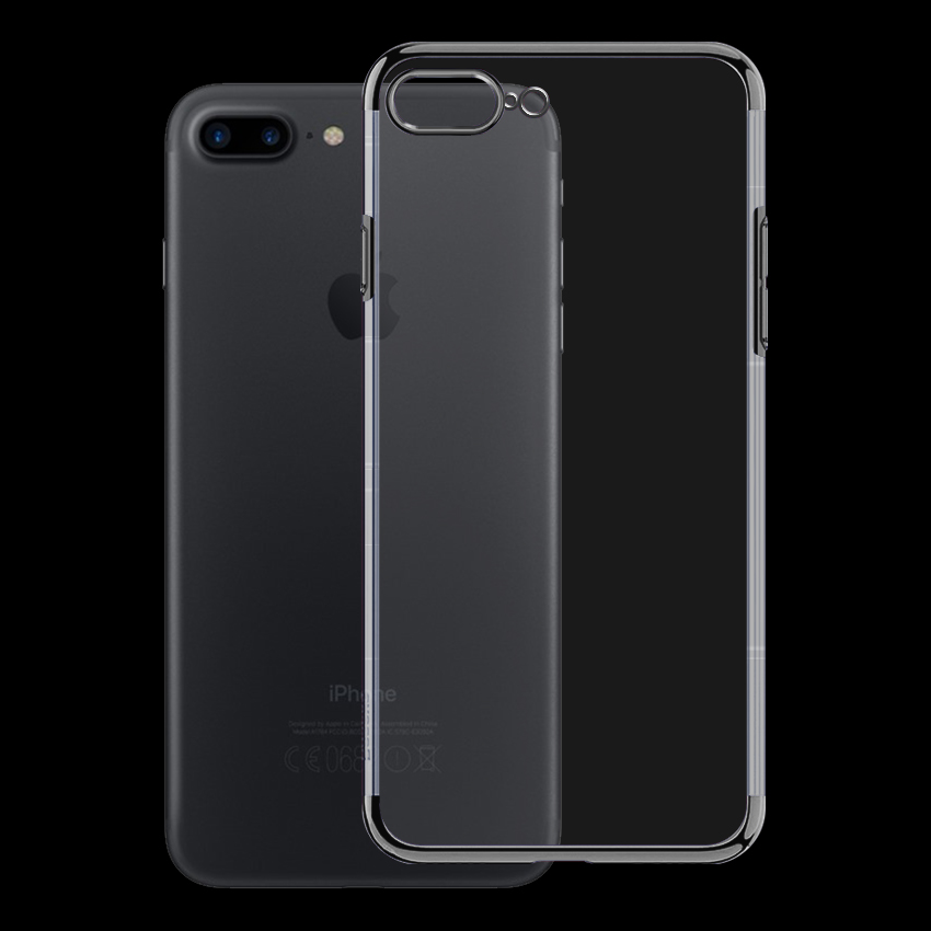 Ốp lưng cho Iphone 7 Plus / 8 Plus - Silicone dẻo viền mạ màu ánh kim - Hàng Chính Hãng