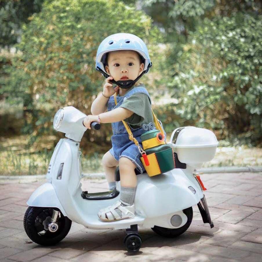 Xe điện Vespa mặt inox trẻ em mẫu mới 2022