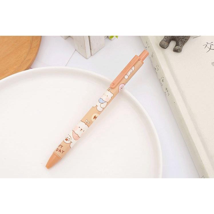 Bút Gel Bấm Mực Đen 0,5mm Hình Con Vật Ngộ Nghĩnh H149