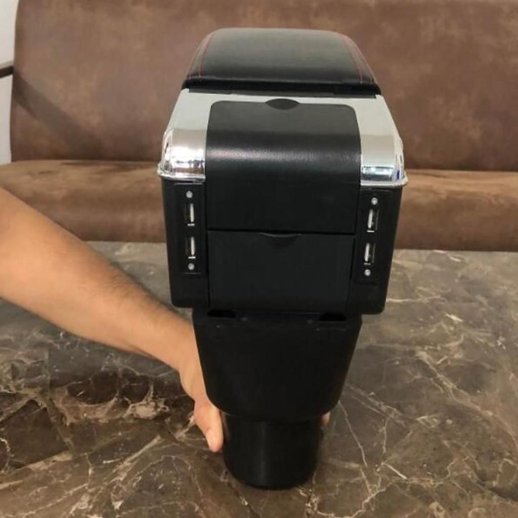 Hộp tỳ tay xe dành cho Honda Brio cao cấp tích hợp cổng sạc USB