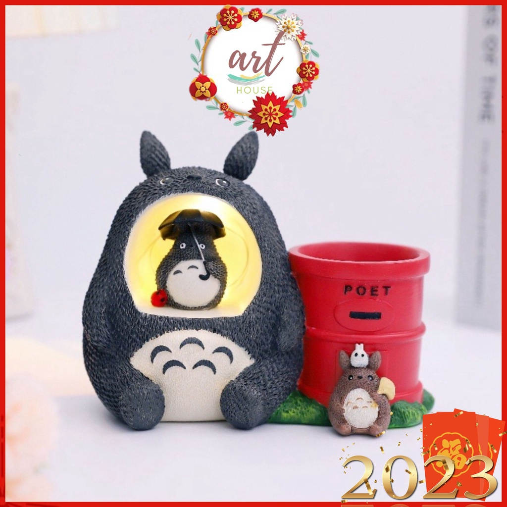 Ống Cắm Bút Có Đèn Hình Totoro Và Những Người Bạn - Art House