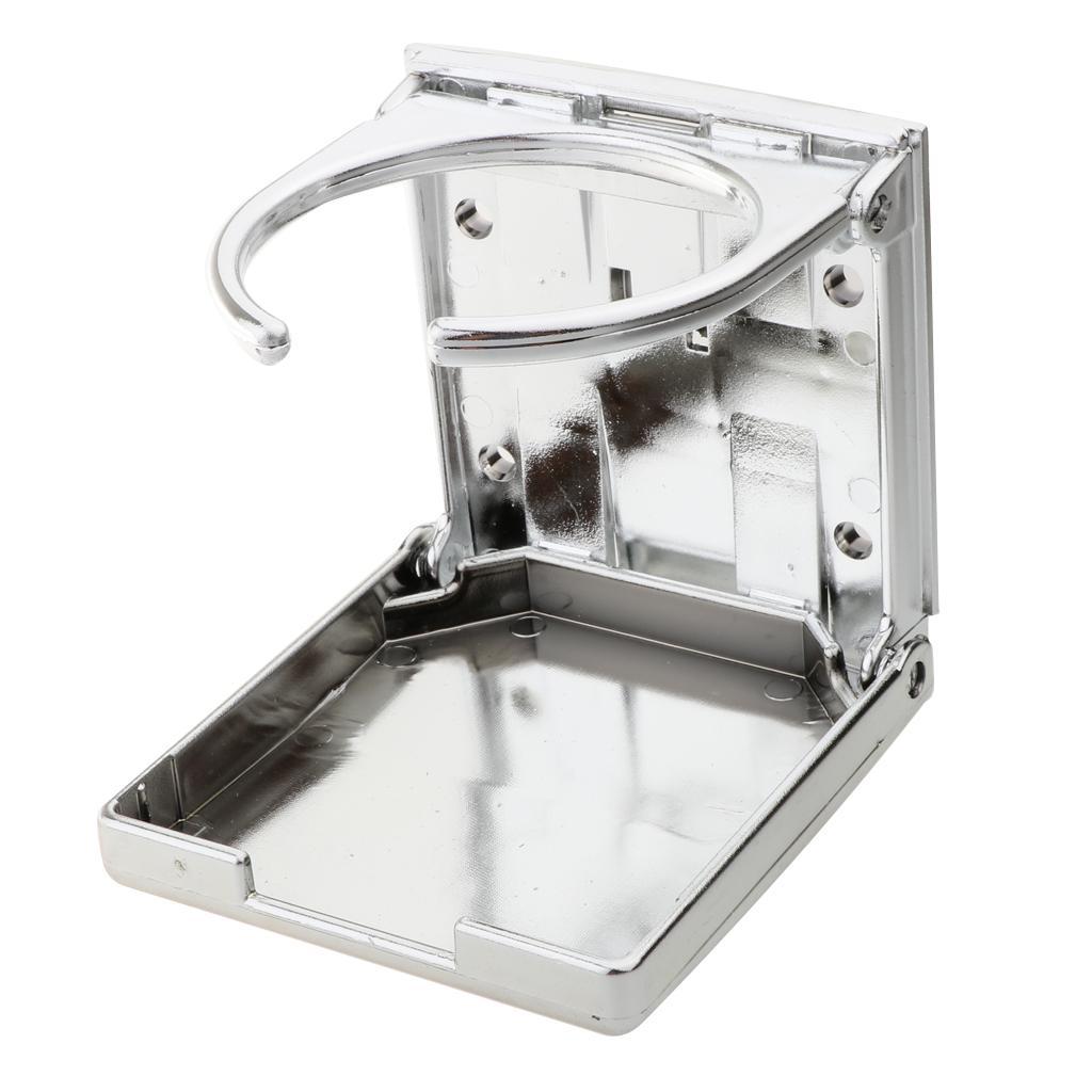 Adjustable Foldable Water Drink Cup Bottle Can Beverage Mugs Holder Silver