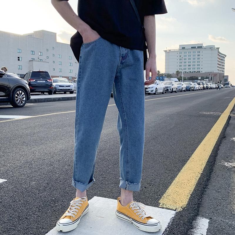 Quần Jeans Dài Ống Đứng Thời Trang Đường Phố Cho Nam