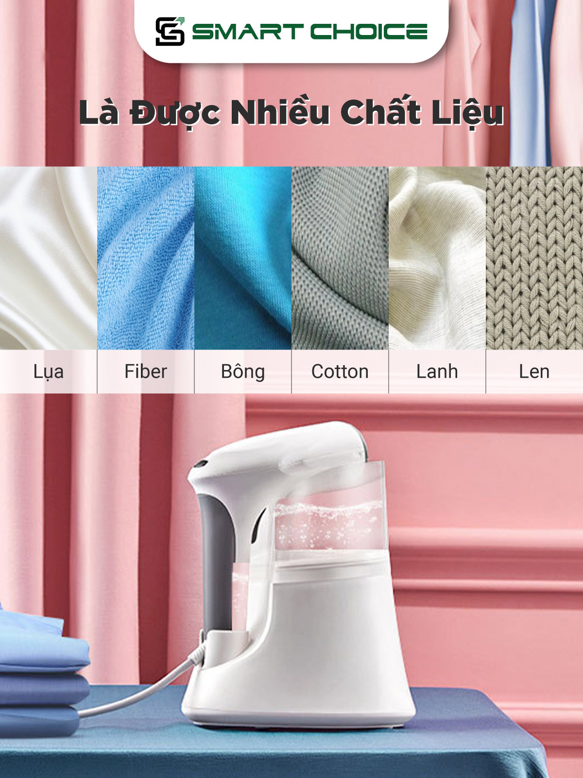 Bàn Là Hơi Nước SmartChoice SCG-BL001 Hàng chính hãng 1200w 700ml, Bàn Ủi Hơi Nước Cầm Tay Cao Cấp Là Mọi Loại Vải