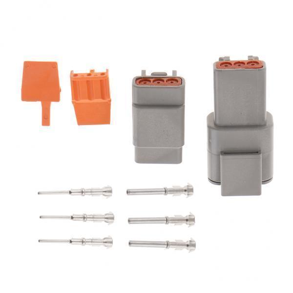 2-5pack 1 Set 3Pins Way Sealed Waterproof Electrical Wire Connector Plugs