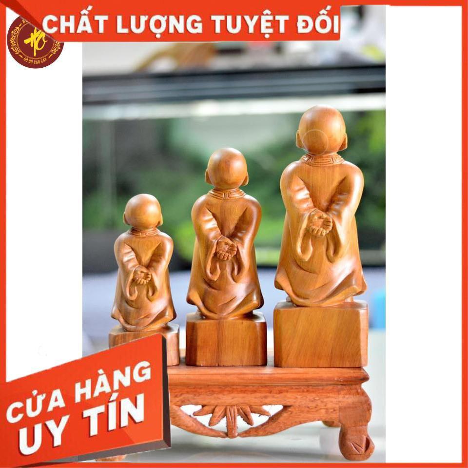 TƯỢNG VẠN SỰ TÙY DUYÊN GỖ BÁCH XANH NGUYÊN KHỐI