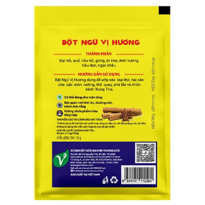 2 GÓI BỘT NGŨ VỊ HƯƠNG hiệu con nai Vianco 10GR