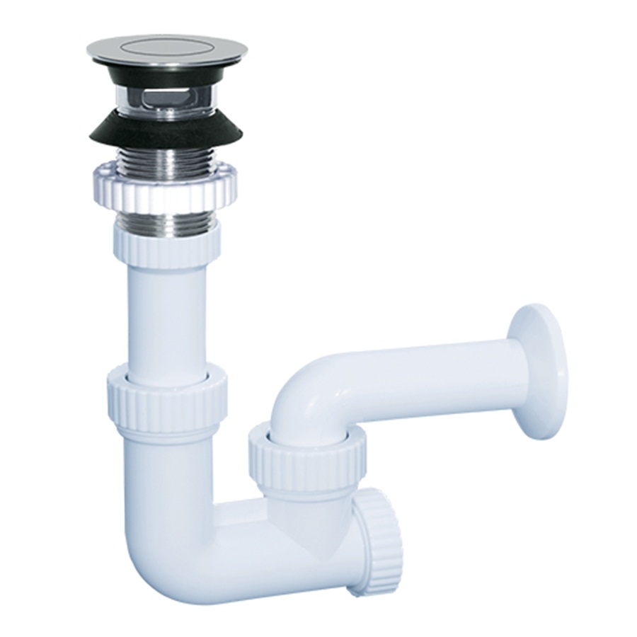 Xi phông lật chặn thoát nước chậu rửa mặt lavabo bằng nhựa ABS cao cấp đầu mạ Crom