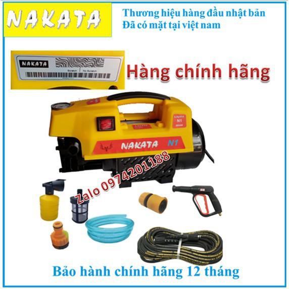 Máy rửa xe NAKATA N1 2800w, hàng công ty - tặng bình