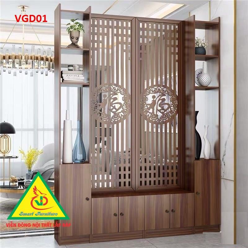 TỦ KỆ TRANG TRÍ KIÊM VÁCH NGĂN VGD02 - Nội thất lắp ráp Viendong Adv