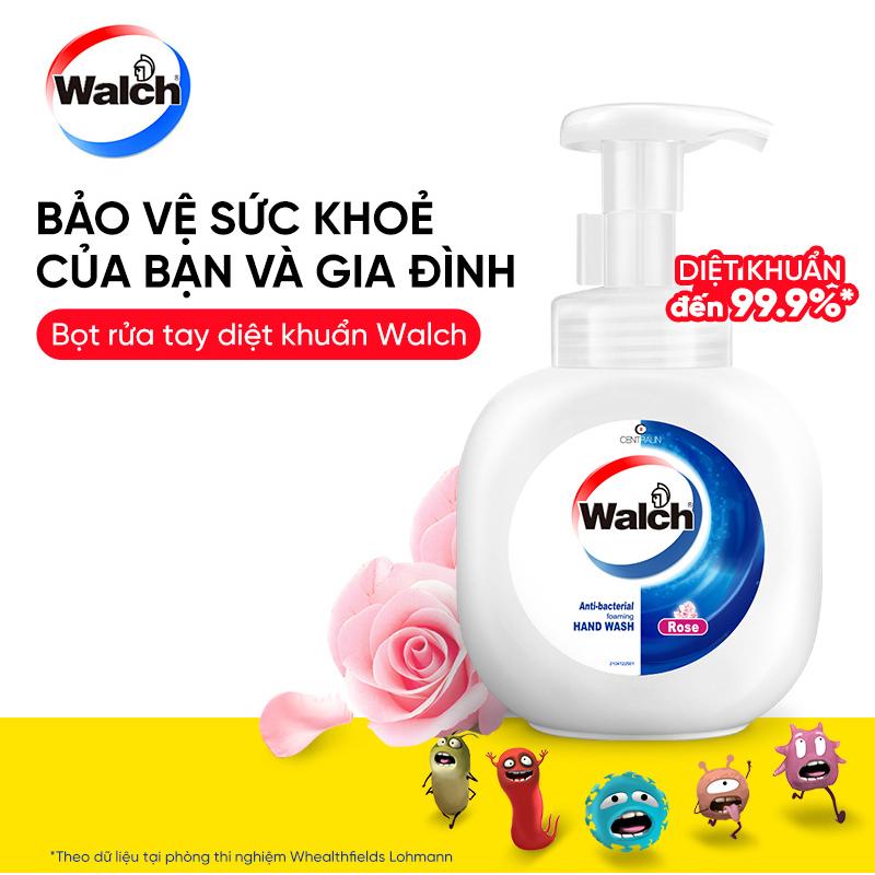 Bọt rửa tay kháng khuẩn Walch dưỡng da tay mềm mịn 400ml