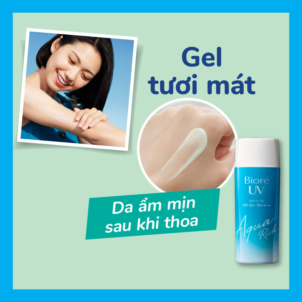 Gel Chống Nắng Màng Nước Dưỡng Ẩm Bioré UV Aqua Rich Watery SPF50+/PA++++ 90ml