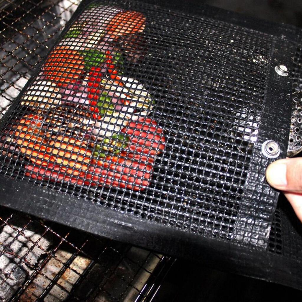 BBQ Grill Mesh Bag Bake Grilling Grids Mats Barbecue Picnic Tool L
