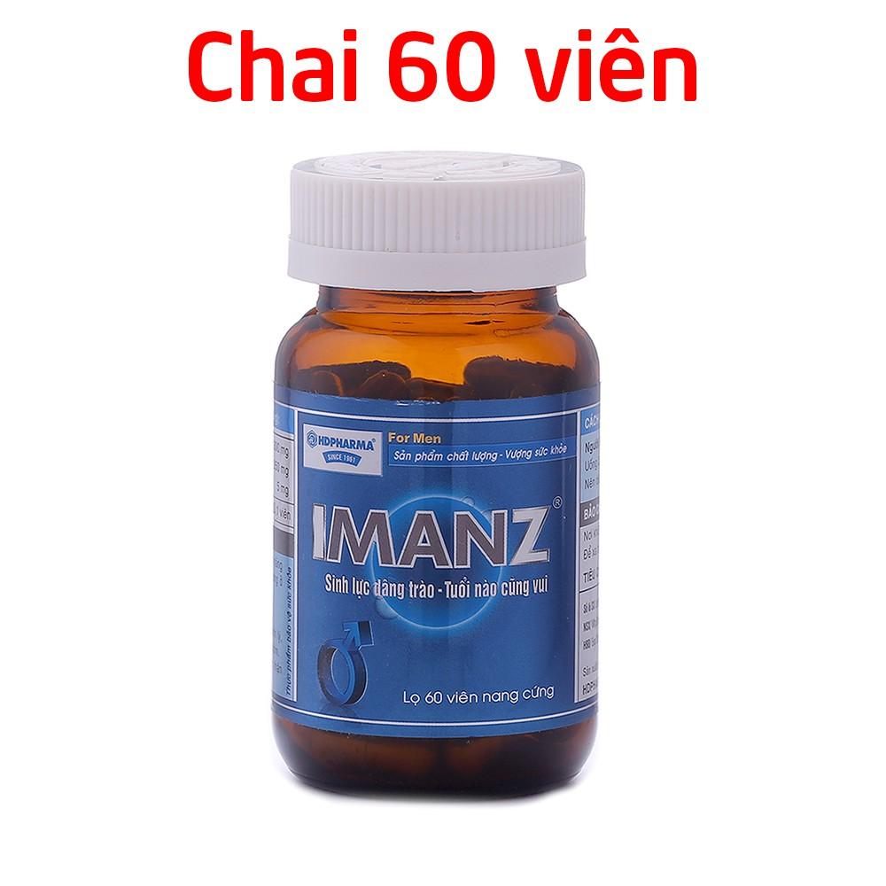 Viên uống IMANZ hỗ trợ tăng cường sinh lý nam, bổ thận, tráng dương - Chai 60 viên