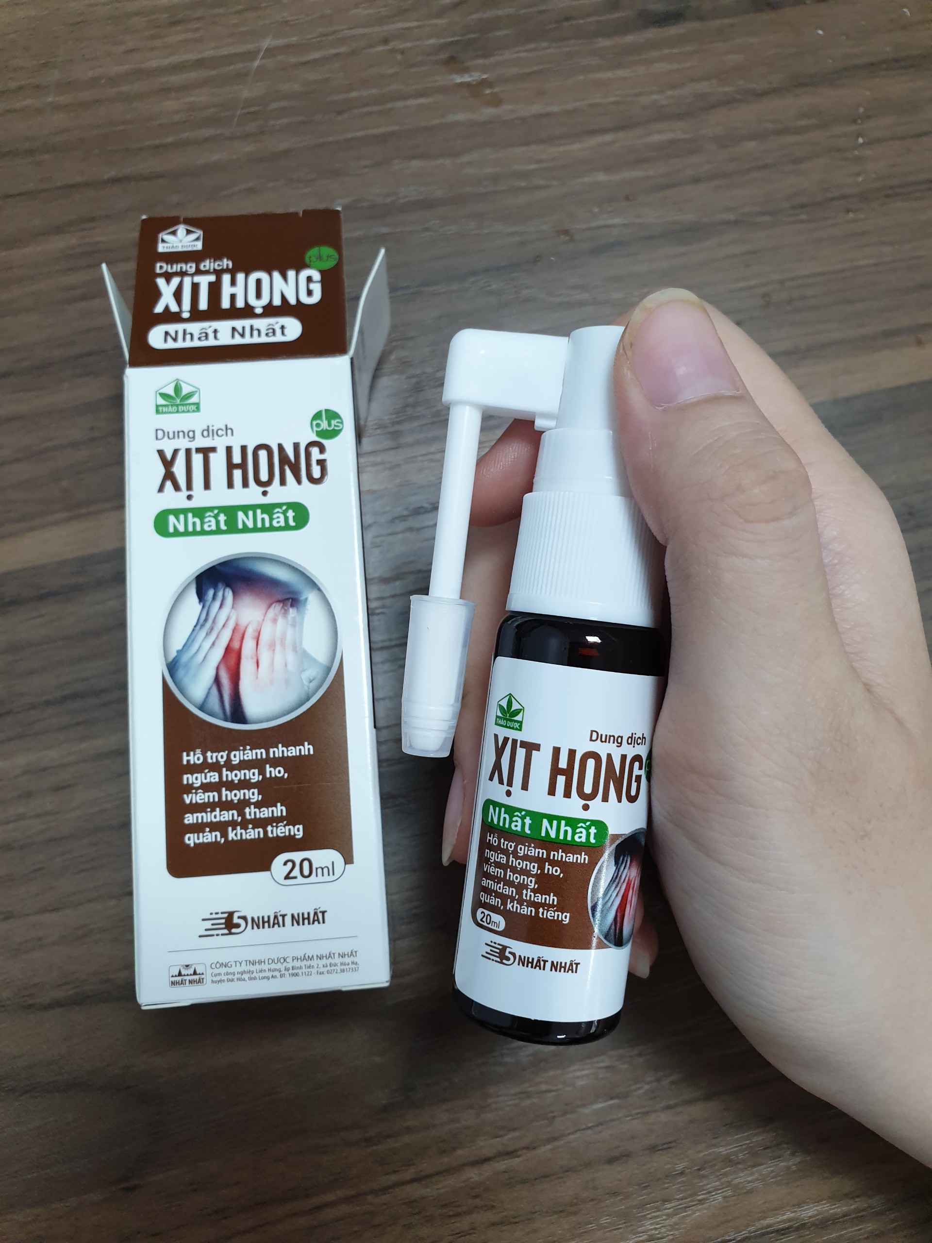 Xịt họng Nhất Nhất Plus - Cắt ho, giảm đau họng, giảm viêm họng, amidan, thanh quản