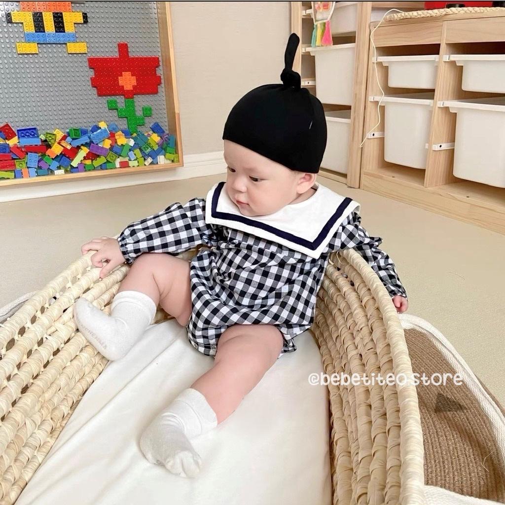 Mũ Nón Cotton Thắt Nút Đáng Yêu Cho Bé Sơ Sinh Bebé Tí Tẹo