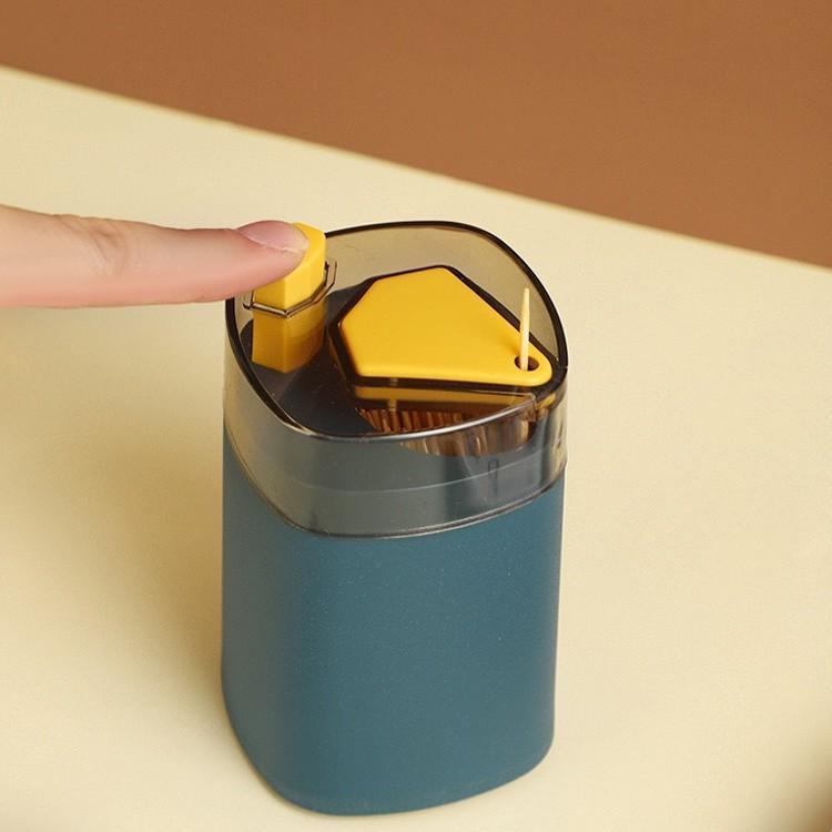 Hộp đựng tăm tự động, hũ tăm nhấn nút lấy tăm tiện lợi đủ màu