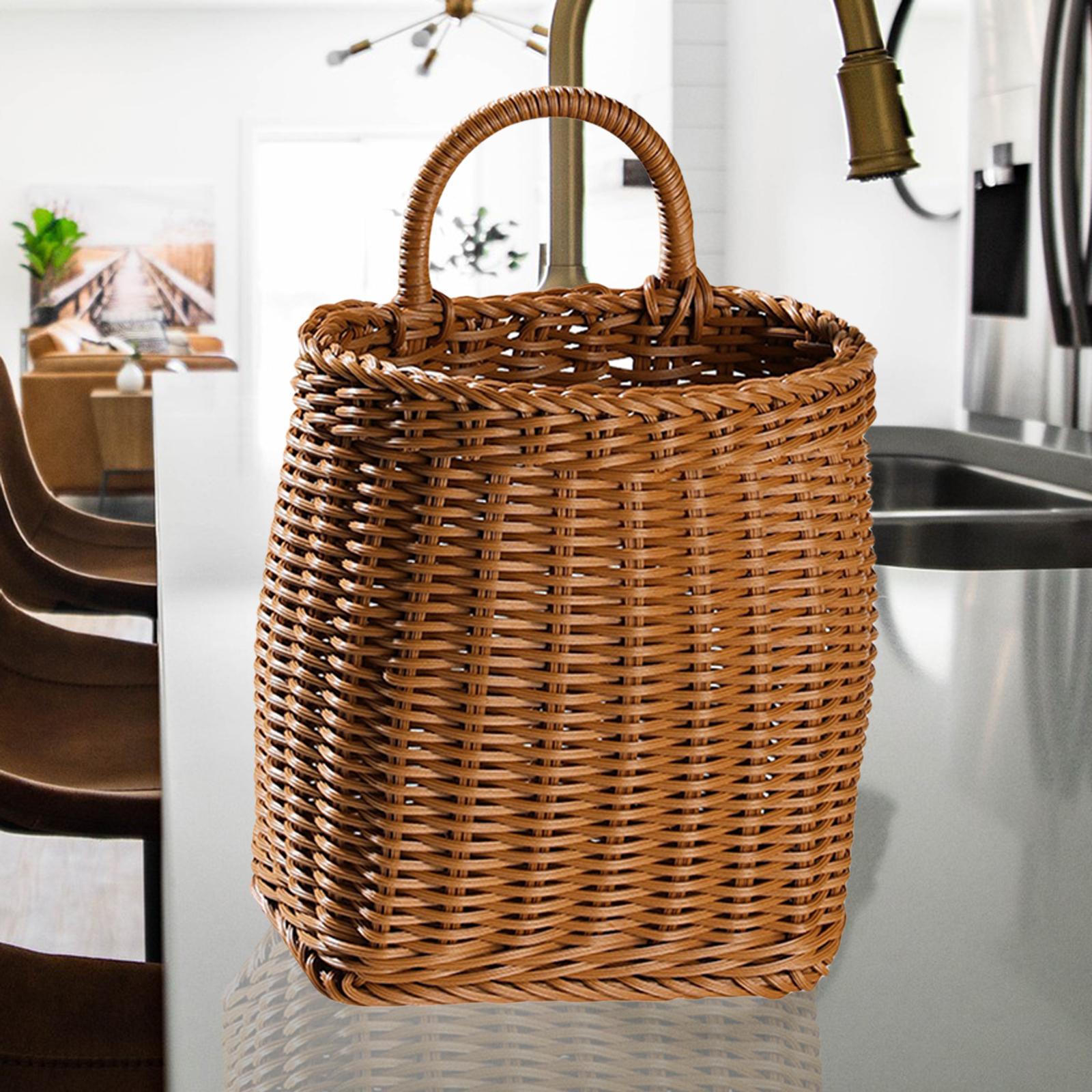 Kitchen Hanging Storage Basket Pot Plants Holder for Pantry Bathroom Home Office