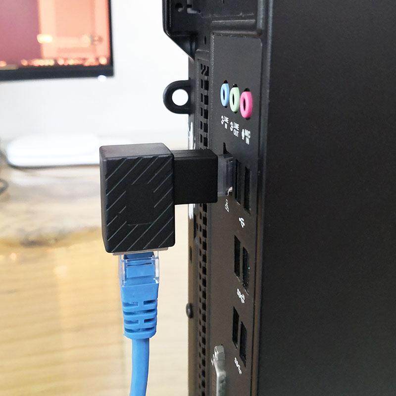 Bộ chuyển đổi cáp RJ45 từ nam đến khuỷu tay 90 độ cho máy tính xách tay máy tính