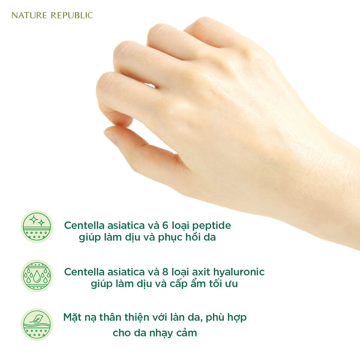 Mặt nạ Nature Republic Green Derma Mild Cica Calming Care 25ml