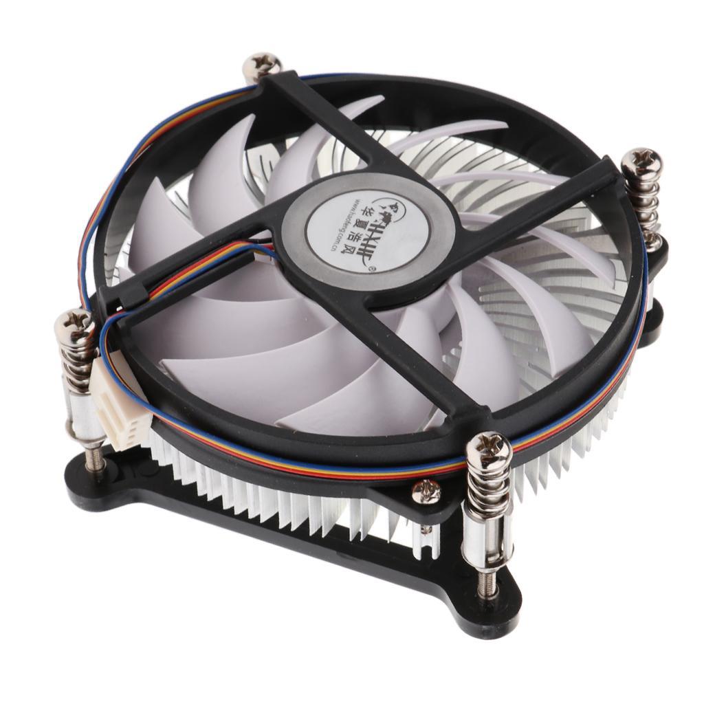 4 Pins Computer CPU Cooling PWM Fans Case Quiet Heatsink Black