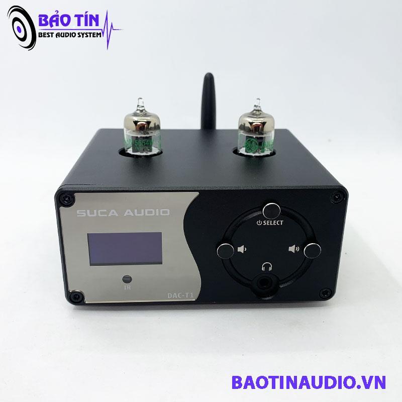 DAC T1 hàng chính hãng - giải mã tích hợp pre đèn tăng giảm bass trép có điều khiển và sử dụng trực tiếp bóng Mỹ 5654W