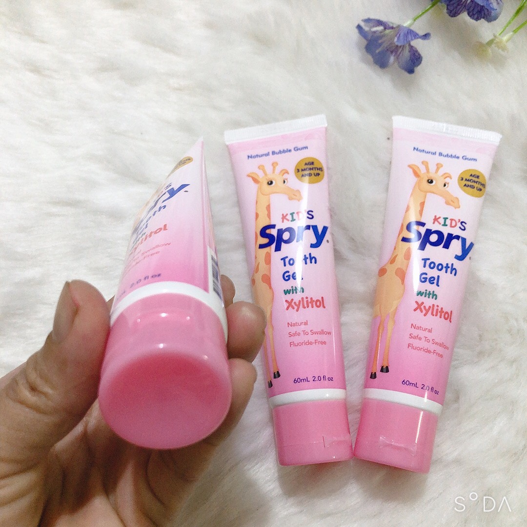 Kem đánh răng trẻ em Kid's Spry 60ml - Mỹ (vị Bubble Gum)