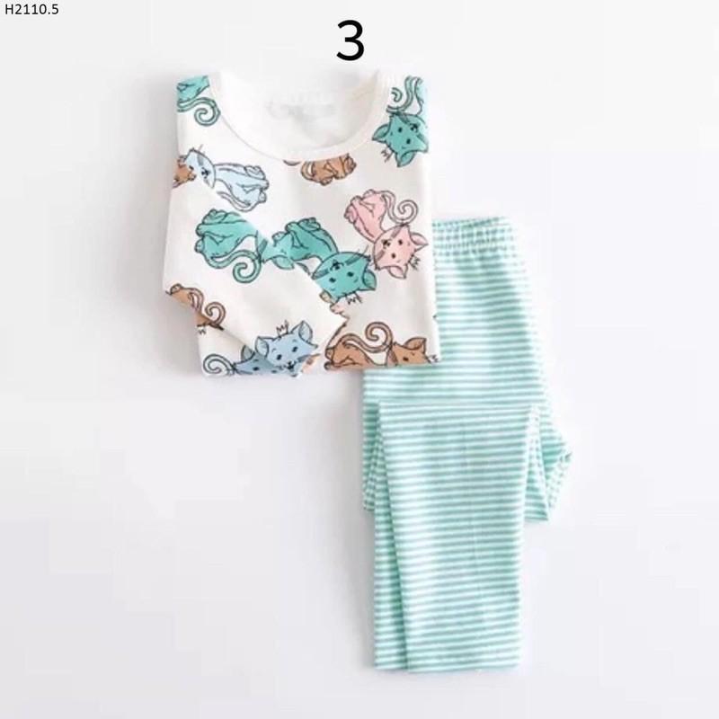 Bộ Đồ Cotton Dài Tay Xuất Hàn Bé Gái