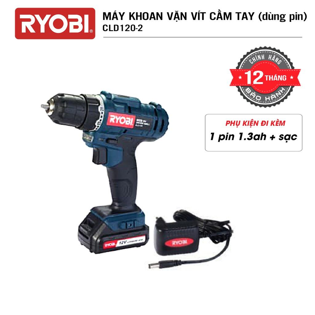 Máy khoan vặn vít cầm tay đa năng pin 12V RYOBI (KYOCERA) - CLD-120 (Kèm 1 pin + Sạc)