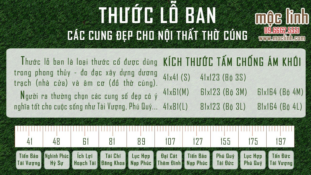 Tấm chống ám khói Mộc Linh 41x41 chữ Phúc màu Nâu