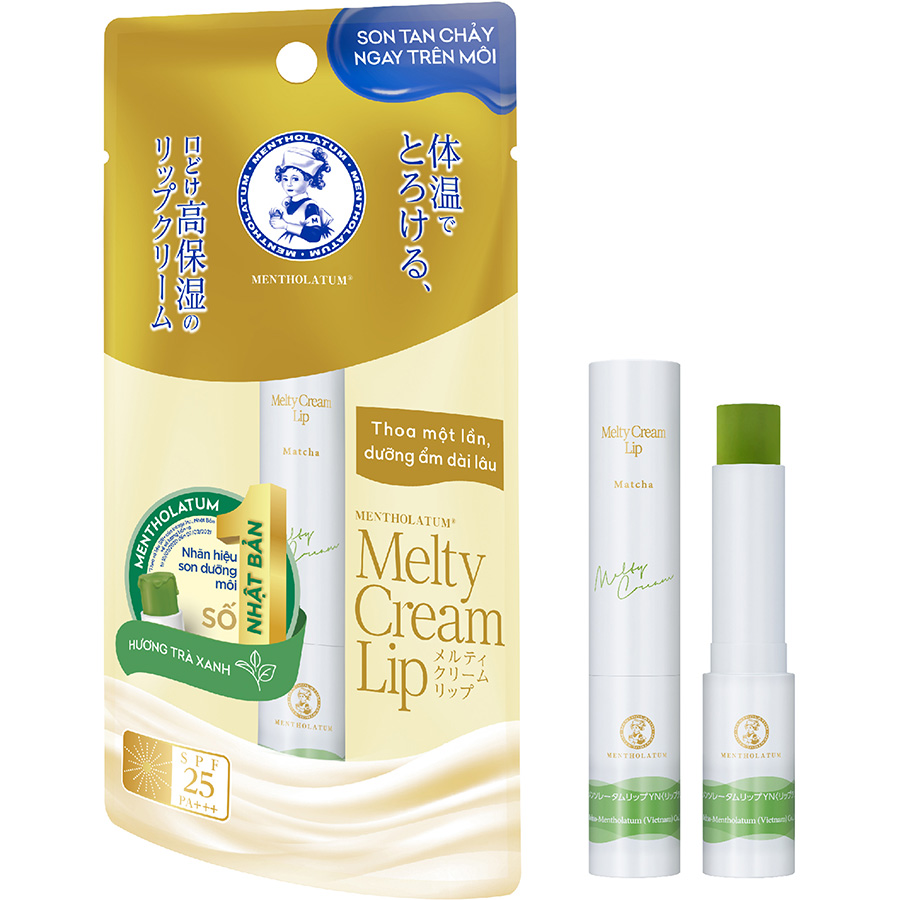 Son dưỡng môi tan chảy Rohto Mentholatum Melty Cream Lip SPF25 PA+++ 2.4g