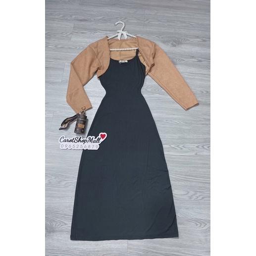 Set đầm kèm khoác cadigan - Carotshop