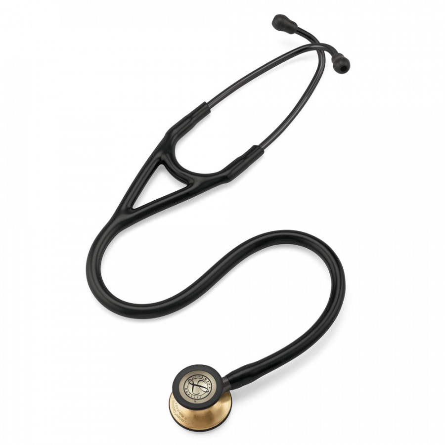 Ống nghe y tế 3M Littmann Cardiology IV, mặt nghe màu đồng, dây nghe đen, 27 inch, 6164