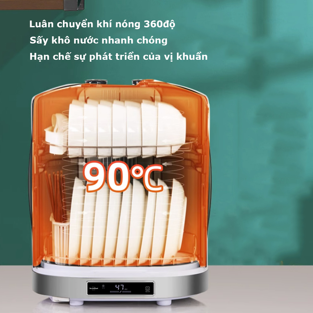Tủ Sấy Chén Bát, Máy Sấy và Khử Trùng Bát Đũa Bằng ion âm siêu sạch mẫu mới 55L