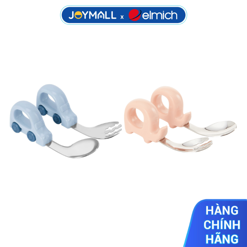 Bộ thìa nĩa cho bé Elmich EL0028 EL0034, Hàng chính hãng, ngộ nghĩnh, inox 316 an toàn - JoyMall