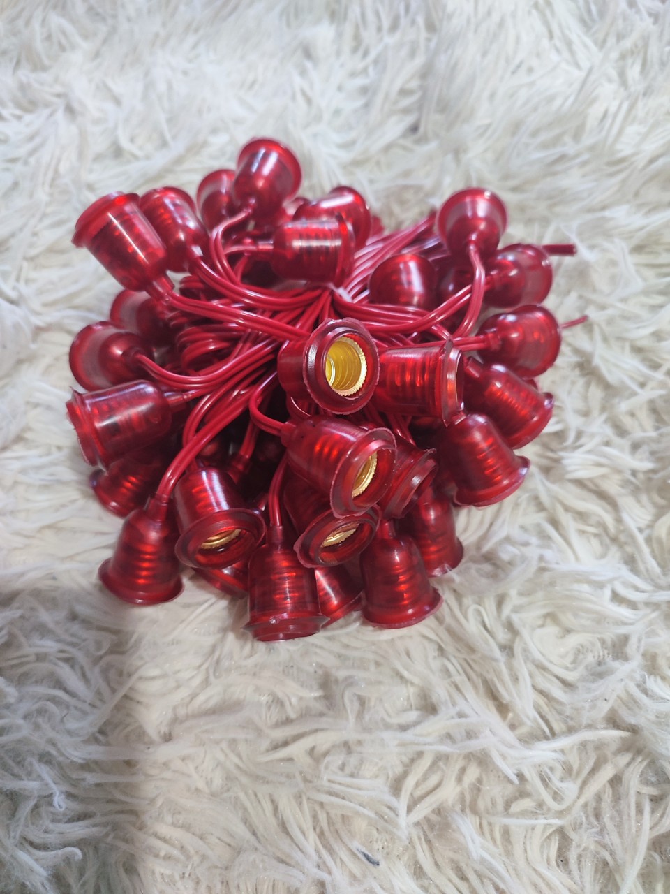02 Cái Đui đèn E12 đuôi xoáy 12mm dùng cho bóng đèn quả nhót quả ớt trang trí