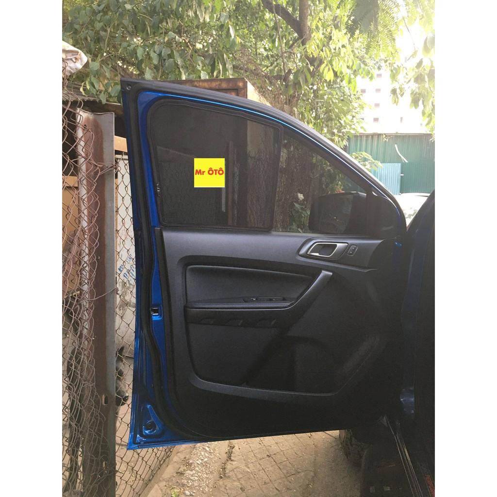 Rèm Che Nắng Xe Ford Ranger/ Ranger Raptor - Hàng Loại 1, có hút nam châm, BH 24 tháng
