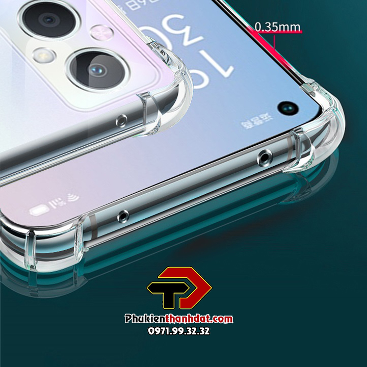 Ốp lưng dành cho OPPO Reno7 5G, Reno7 Z 5G, OPPO A96 5G trong suốt chống sốc bảo vệ camera sau