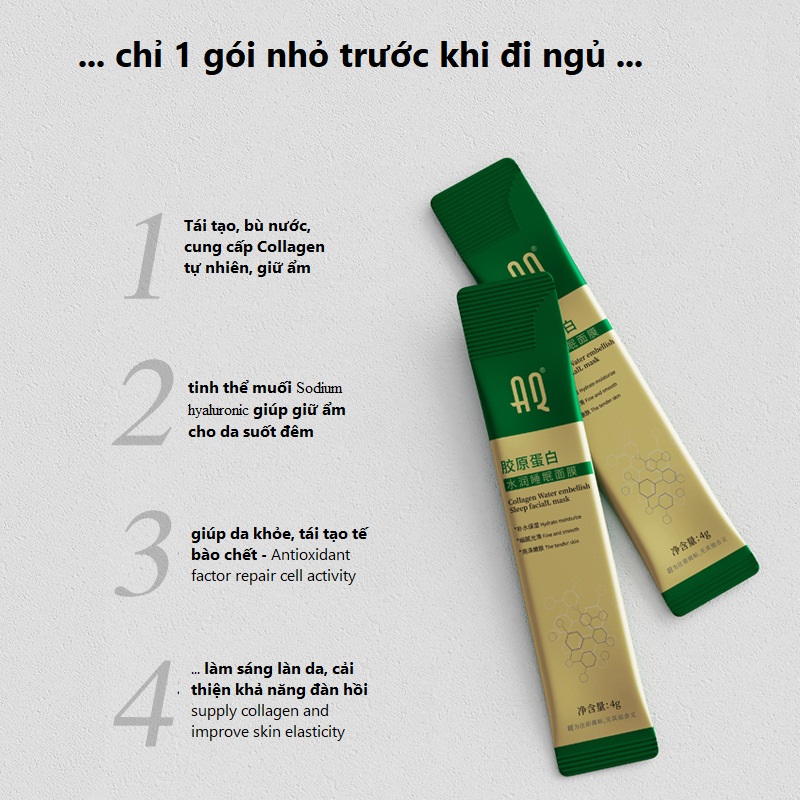 Dưỡng chất Collagen thiên nhiên, chống lão hóa, dưỡng ẩm, làm sáng da, tặng kèm vòng tay Luminous