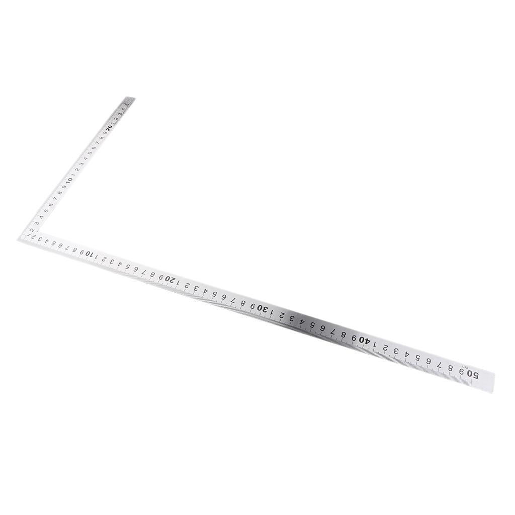 2pcs Steel Square Angle Ruler 90° Degree Ruler for Engineers Carpenter Tool