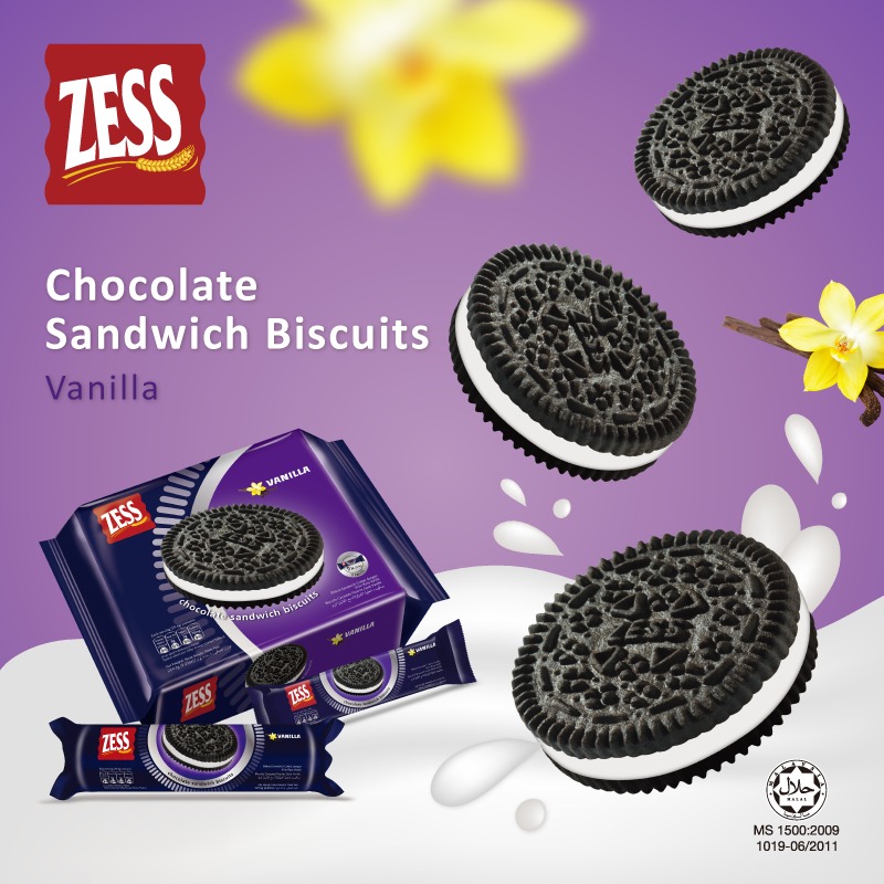 Bánh quy kem socola ZESS ăn vặt 264,6g An Gia Sweets &amp; Snacks