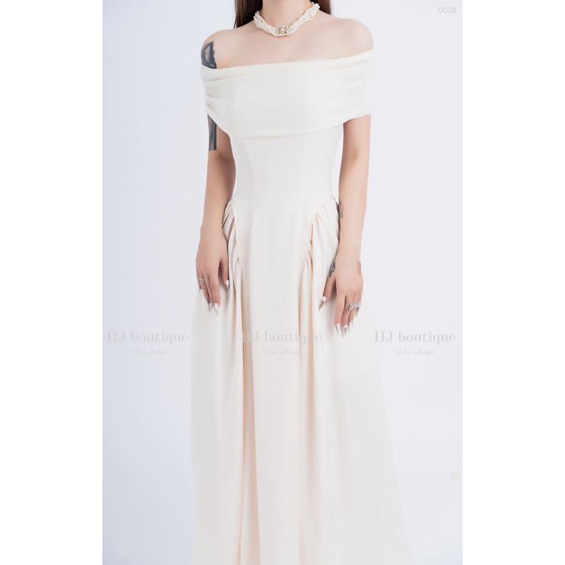 Đầm trễ vai hàn quốc -D28