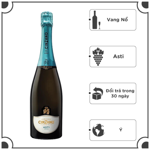 Rượu vang nổ Cinzano Asti 7% 1x0.75L