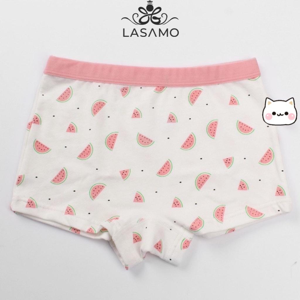 Quần chip bé gái, quần lót cho bé gái cotton cao cấp họa tiết Dưa hấu dễ thương hãng LASAMO mã QLB029