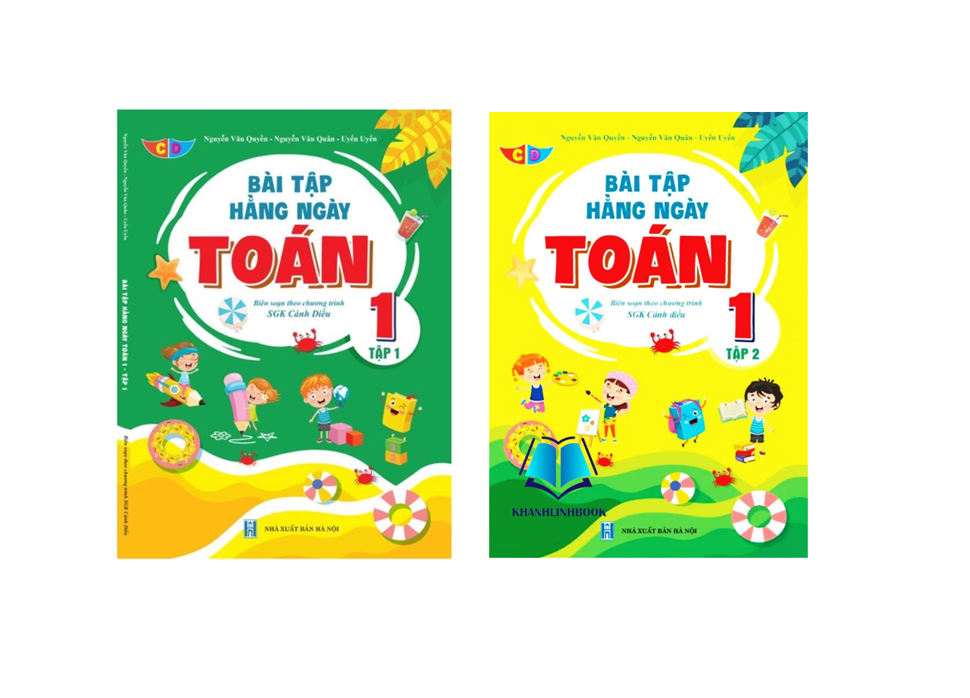 Sách - Combo Bài Tập Hằng Ngày Toán 1 - tập 1 + 2 - Cánh Diều