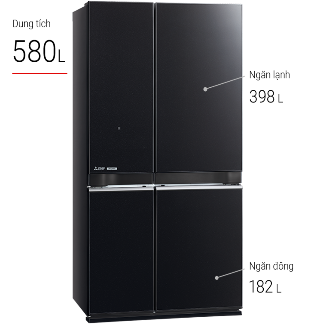 TỦ LẠNH MITSUBISHI ELECTRIC 580 LÍT MR-LA72ER -GBK-V - Hàng chính hãng